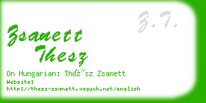 zsanett thesz business card